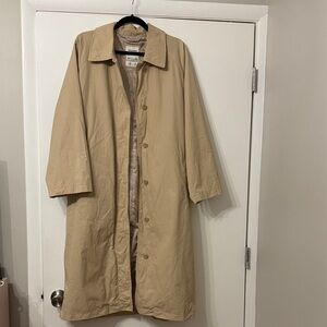 Abercrombie Classic Raglan Tan women’s rain car Coat size M oversized fit EUC